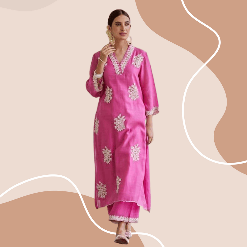 Embroidery kurta set with pant